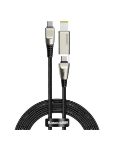 
CA1T2-B01 - Cable de carga 2 en 1, USB C - USB-C + Lenovo 100w 2 metros. Baseus CA1T2-B01 Flash Series Cable de datos de carg