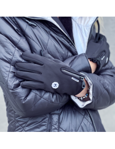 
WTG1BK - Guantes de invierno impermeables deportivos universales Wozinsky - compatibles con pantalla táctil negros (WTG1BK).  2