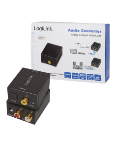 
CA0102 LOGILINK - Convertidor de audio analógico L/R a coaxial digital y Toslink de LogiLink