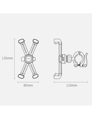 
SUQX-01 - Soporte Movil para manillar clik clak Baseus. Soporte de ciclismo Baseus Quick to take (Aplicable para bicicleta y 