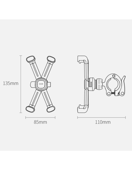 
SUQX-01 - Soporte Movil para manillar clik clak Baseus. Soporte de ciclismo Baseus Quick to take (Aplicable para bicicleta y 