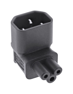 
Adaptador de conector IEC-60320 C5 a C14 90º Acodado