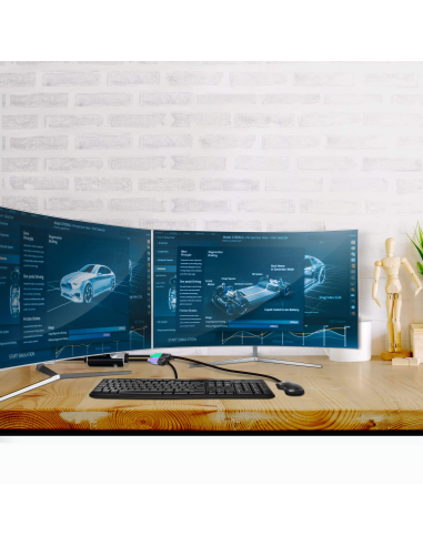 
CS62KM ATEN - Switch KM formato cable USB de 2 puertos con Boundless Switching. Con un solo teclado y ratón se pueden control