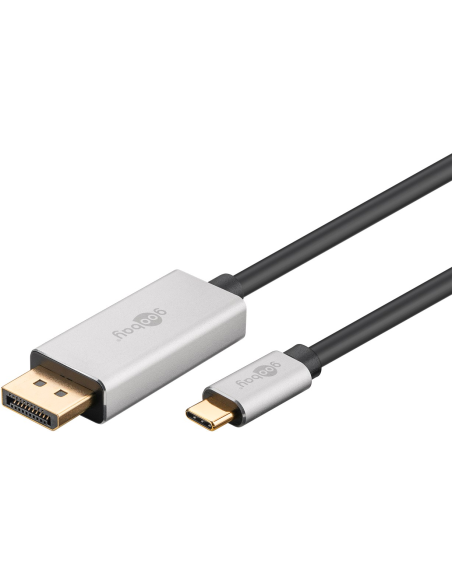 
60177 GOOBAY - Cable Adpaptador de 3 m, USB Type-C Gen 2 a DP 4K @ 120 Hz y 8K @ 60 Hz Bulk