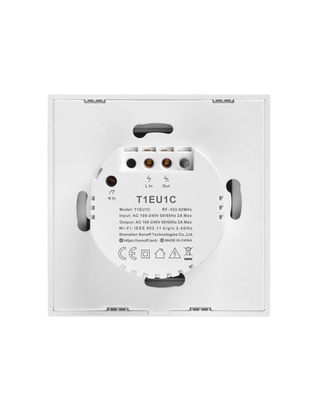 
IM190314013 SONOFF - INTERRUPTOR WIFI INTELIGENTE T1EU. Interruptor Mural para Control de Luces Inalámbricas
