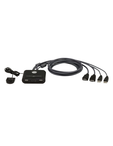 
CS22HF-AT ATEN - Switch KVM USB FHD HDMI de 2 puertos en formato cable.