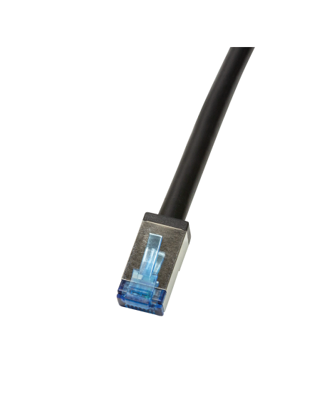 
CQ7033S LOGILINK - Latiguillo CAT 6A, S/FTP,  1.00 m, Negro, PE EXTERIOR. Cable de cobre Cat.6A Clase EA, S/FTP, AWG26/7. Enc