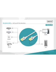 
DK-1624-A-100S DIGITUS - Latiguillo CAT 6A, U/FTP, 10.00 m, Gris, LSZH Ultra Delgado. Permite un cableado flexible y que ahor 2