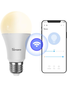 
Sonoff Bombilla LED inteligente (E27) Wi-Fi 806lm 9W seleccionable 3000K/6000K