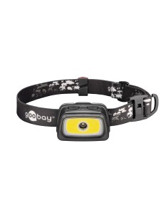 
58391 GOOBAY - Linterna frontal LED High Bright con 240 lm y luz blanca fría (6500 K), ideal para ocio, deporte, camping, pes