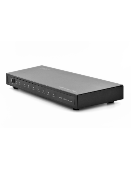 
DS-43302 HDMI Splitter, 1x8, 1080p, 3D, High Speed 2.25 Ghz/225 MHz, metal housing, black