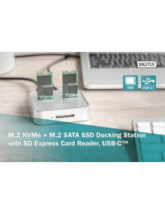 
DA-71546 DIGITUS - Estación de acoplamiento NVMe Acoplamiento combinado SSD USB