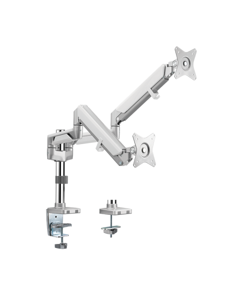 
LogiLink BP0089 - Soporte de Escritorio para 2 monitores de 17 a 32 Pulgadas (LCD, LED, OLED, etc.), con Resorte de Gas, para