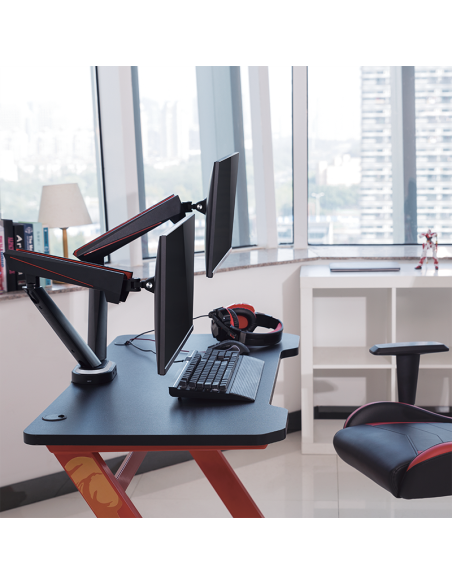
BP0092 LOGILINK - Soporte de Escritorio para 2 monitores de 17 a 32 Pulgadas (LCD, LED, OLED, etc.), con Resorte de Gas, USB 