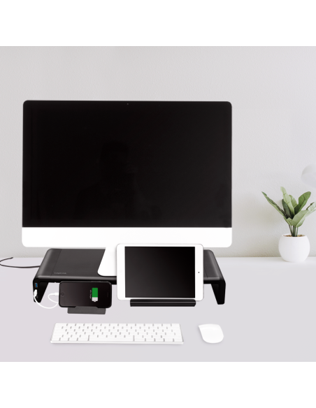 
Logilink BP0141 - Elevador de Monitor ergonómico de 420 a 520 mm de Largo para una cómoda posición de visualización, con 2 x 