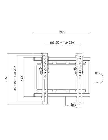 
BP0035 LOGILINK - Soporte 1 TV , 23"-42", Fijo Tilt 35Kg max
