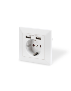 
DA-70613 DIGITUS - Enchufe empotrado con 2 USB A Blanco Digitus