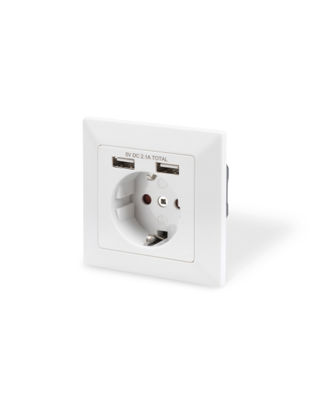 
DA-70613 DIGITUS - Enchufe empotrado con 2 USB A Blanco Digitus