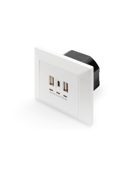 
DA-70618 DIGITUS - Placa empotrado de carga para smartphones/tabletas con 2 USB