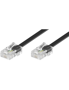 
Latiguillo RJ45 (8P4C)/ RJ45 (8P4C) 2 pares 3 metros Negro Plano