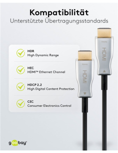 
Cable HDMI A-A100 metros Optico activo 4K 60Hz  18Gbps Goobay Cable AOC 2