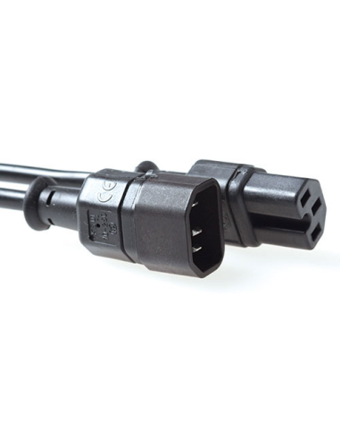 
Cable Extension C14 a C15   3,00 m Negro Seccion  3G1,00mm²