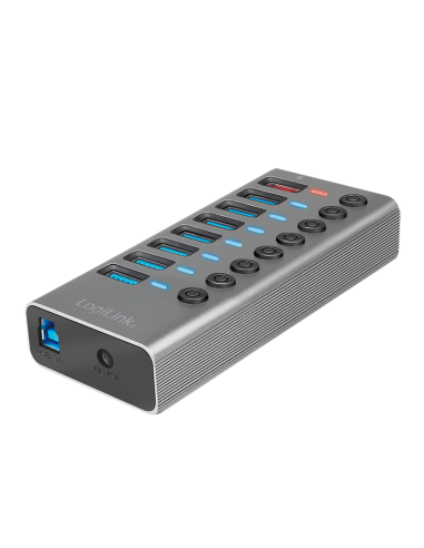 
UA0387 - Hub USB 3.2 Gen 1 7-port + 1x 1 puerto de Carga Rapida con interruptor de on off individual en cada puerto
5GBps de