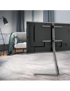 
BP0080 LOGILINK - Soporte de TV (49-70 Pulgadas), Base en V, Color Cromado. Correa antivuelco para TV: evita que la TV vuelqu