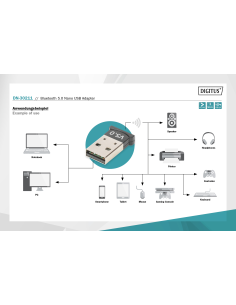 
DN-30211 DIGITUS - Nano Adaptador USB 2.0 Bluetooth V5.0  DIGITUS