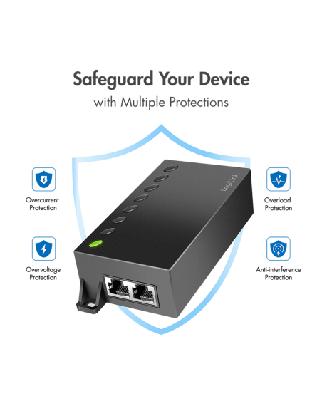 
POE007 LOGILINK - Inyector POE++ Gigabit 802.3af/at/bt 60W Logilink