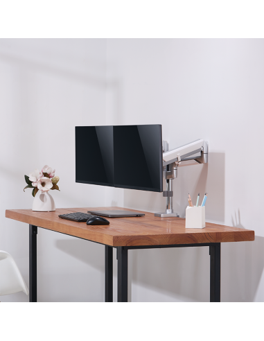 
LogiLink BP0089 - Soporte de Escritorio para 2 monitores de 17 a 32 Pulgadas (LCD, LED, OLED, etc.), con Resorte de Gas, para