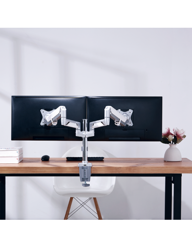 
LogiLink BP0089 - Soporte de Escritorio para 2 monitores de 17 a 32 Pulgadas (LCD, LED, OLED, etc.), con Resorte de Gas, para