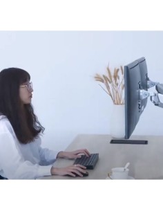 
LogiLink BP0089 - Soporte de Escritorio para 2 monitores de 17 a 32 Pulgadas (LCD, LED, OLED, etc.), con Resorte de Gas, para 2