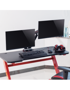 
BP0092 LOGILINK - Soporte de Escritorio para 2 monitores de 17 a 32 Pulgadas (LCD, LED, OLED, etc.), con Resorte de Gas, USB  2