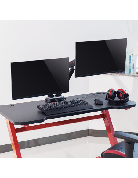 
BP0092 LOGILINK - Soporte de Escritorio para 2 monitores de 17 a 32 Pulgadas (LCD, LED, OLED, etc.), con Resorte de Gas, USB 