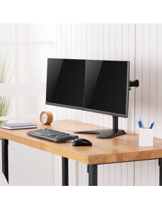 
BP0099 LOGILINK - Soporte de Escritorio Doble, para 2 Pantallas de 17 a 32 Pulgadas (LCD, LED, OLED, etc.), 360°, de Aluminio