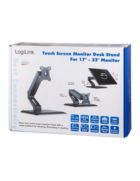 
BP0100 LOGILINK - Soporte de escritorio para monitor de 17-32" (263 mm). Iideal para usar en oficinas, restaurantes o tiendas