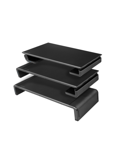 
Logilink BP0141 - Elevador de Monitor ergonómico de 420 a 520 mm de Largo para una cómoda posición de visualización, con 2 x 