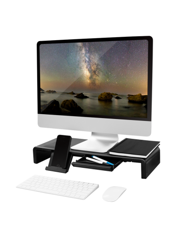 
Logilink BP0140 - Elevador de Monitor ergonómico de 420 a 520 mm de Largo para una cómoda posición de visualización, Color Ne