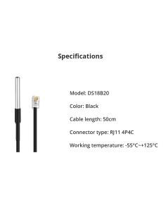 
DS18B20 SONOFF - SONOFF Sensor Waterproof de Temperatura (RJ9 4P4C) 2