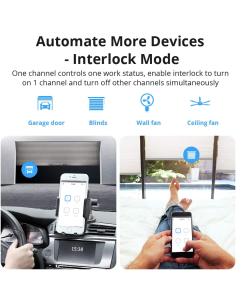 
4CHR3 - SONOFF 4CHR3 Interruptor inteligente Wi-Fi de 4 canales, 3500 W, para persianas y garajes 2