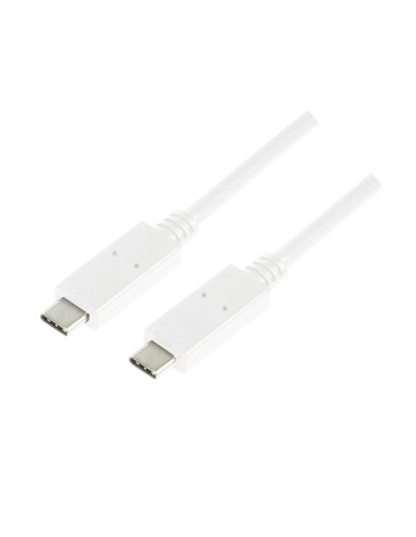 
CU0131 LOGILINK - Cable de0.50 m USB 3.2 Gen2 10 Gbit/s USB-C a USB-C Blanco
 USB 3.2 Gen2 Type-C cable, C/M to C/M, PD, 4K/