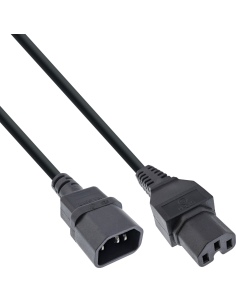 
16811 INLINE - Cable Extension C14 a C15 2,00 m Negro