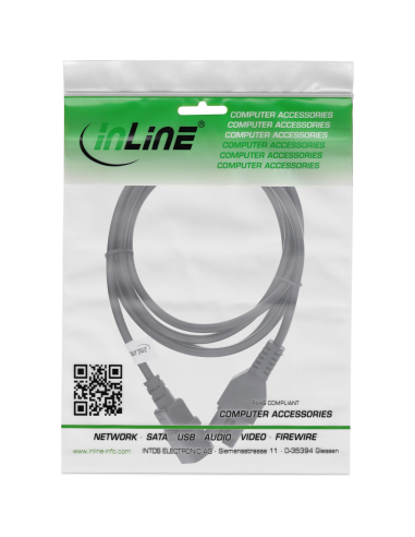 
16811 INLINE - Cable Extension C14 a C15 2,00 m Negro