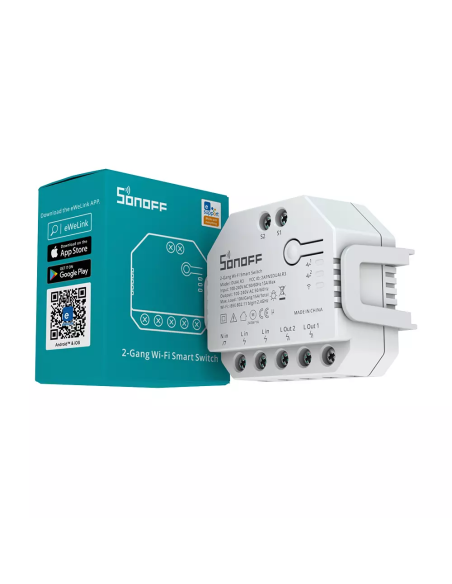 
DUAL R3 - SONOFF Interruptor de luz inteligente. Sonoff DualR3 Interruptor inteligente de medición de potencia bidireccional 