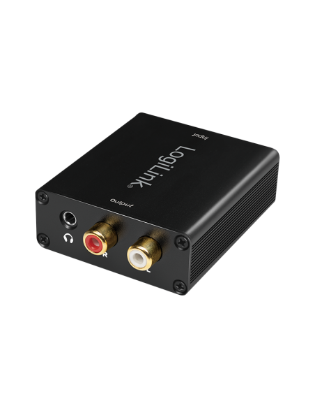 
CA0101 LOGILINK - Convertidor de Audio Digital a Analógico Toslink+Coax/RCA+Jack
Vista fortal y posterior (no es un KIT, es 