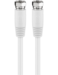 
60724 GOOBAY - CABLE DE CONEXION SAT Blanco, 0.5 m - F Macho <=> F Macho