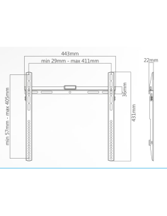 
SUPSTV002 SUPERIOR - Soporte de pared Fijo TV 32-55" 40Kg Distancia pared 22mm Superior 2