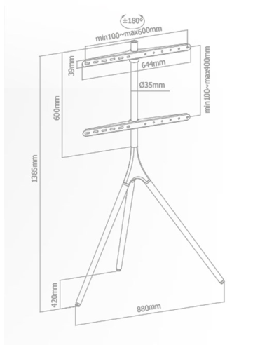 
SUPSTV012 SUPERIOR - Soporte de TV (42-70 Pulgadas), Triwood Superior