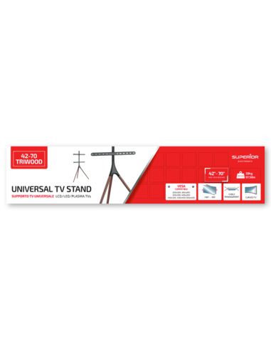 
SUPSTV012 SUPERIOR - Soporte de TV (42-70 Pulgadas), Triwood Superior